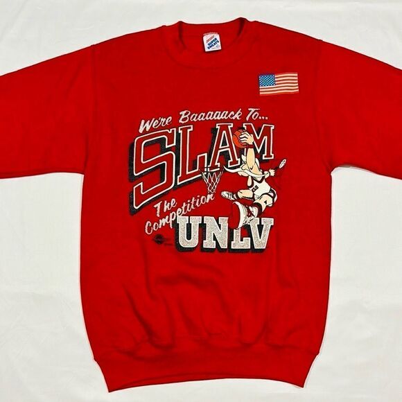 Vintage 1990 UNLV Rebels Basketball Crewneck Sweater - Picture 2 of 8